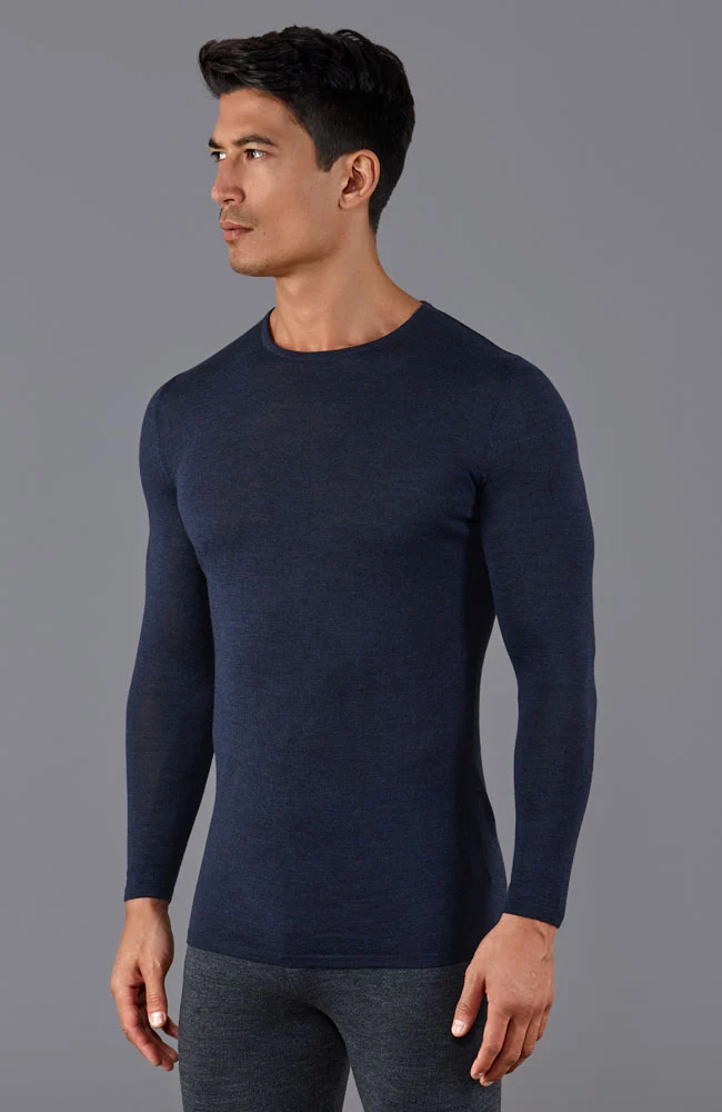 Mittelschweres Merino-Activewear-Basisschichtoberteil für Herren