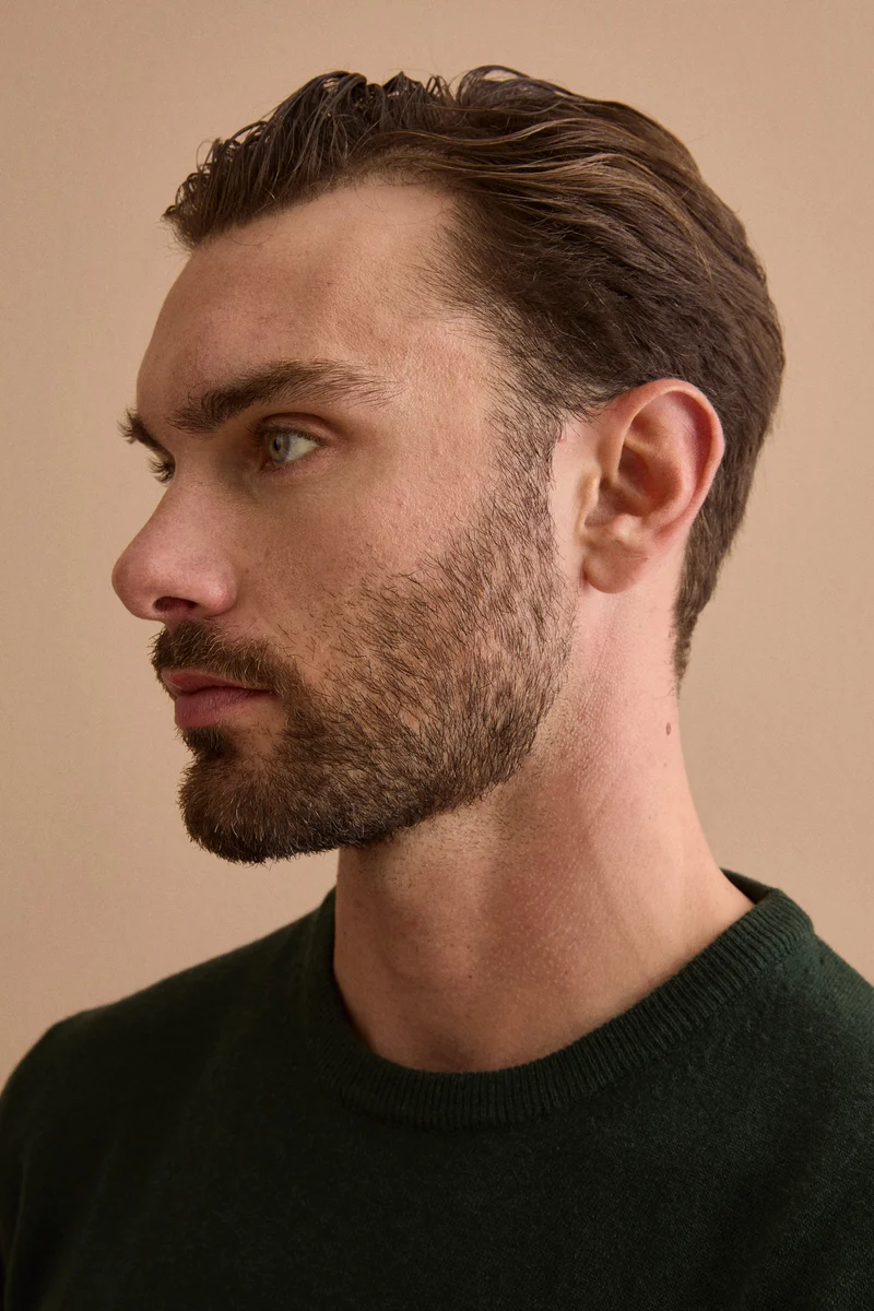 Maglia Girocollo in Pura Lana Merino - VERDE
