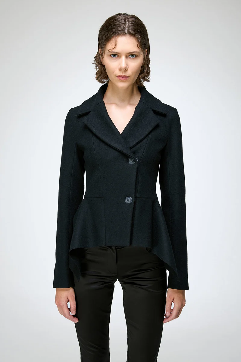 Beatrix - Schwarze Wolljacke