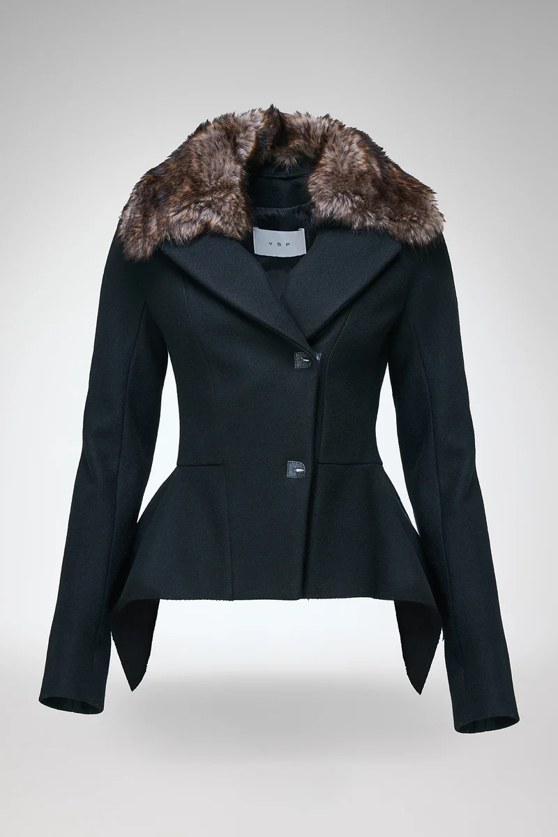 Beatrix - Schwarze Wolljacke