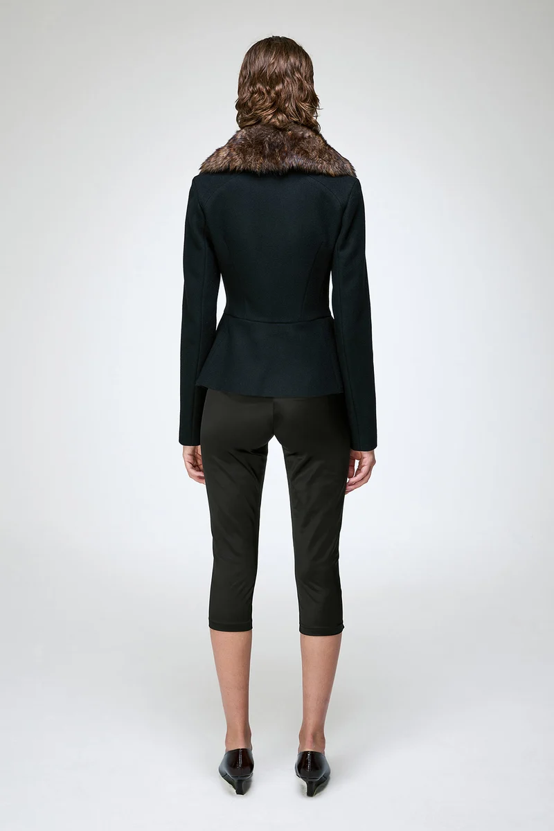 Beatrix - Schwarze Wolljacke