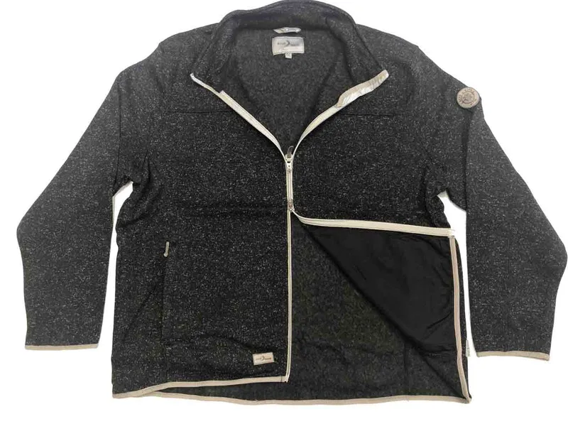 BlueWave Strick-Fleece-Jacke Herren Übergröße 4XL-8XL Anthrazit Navy wärmend