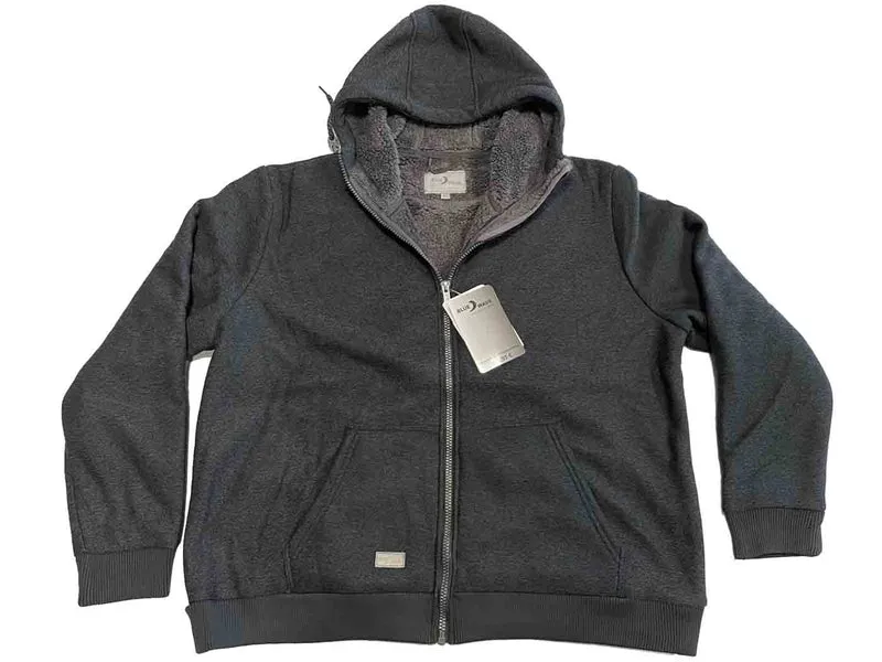 BlueWave Fleecejacke Herren Übergröße 4XL-8XL Anthrazit gefüttert