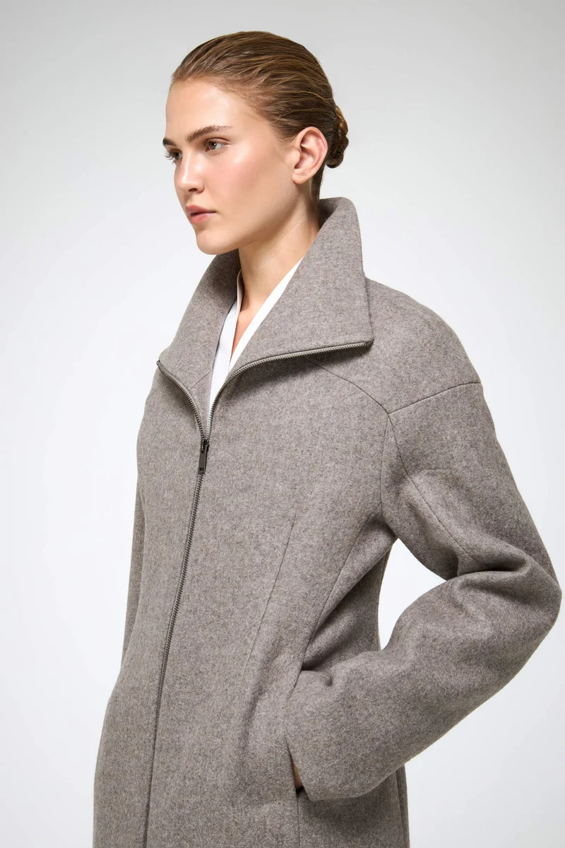 Zoelle – Grauer Wollmantel