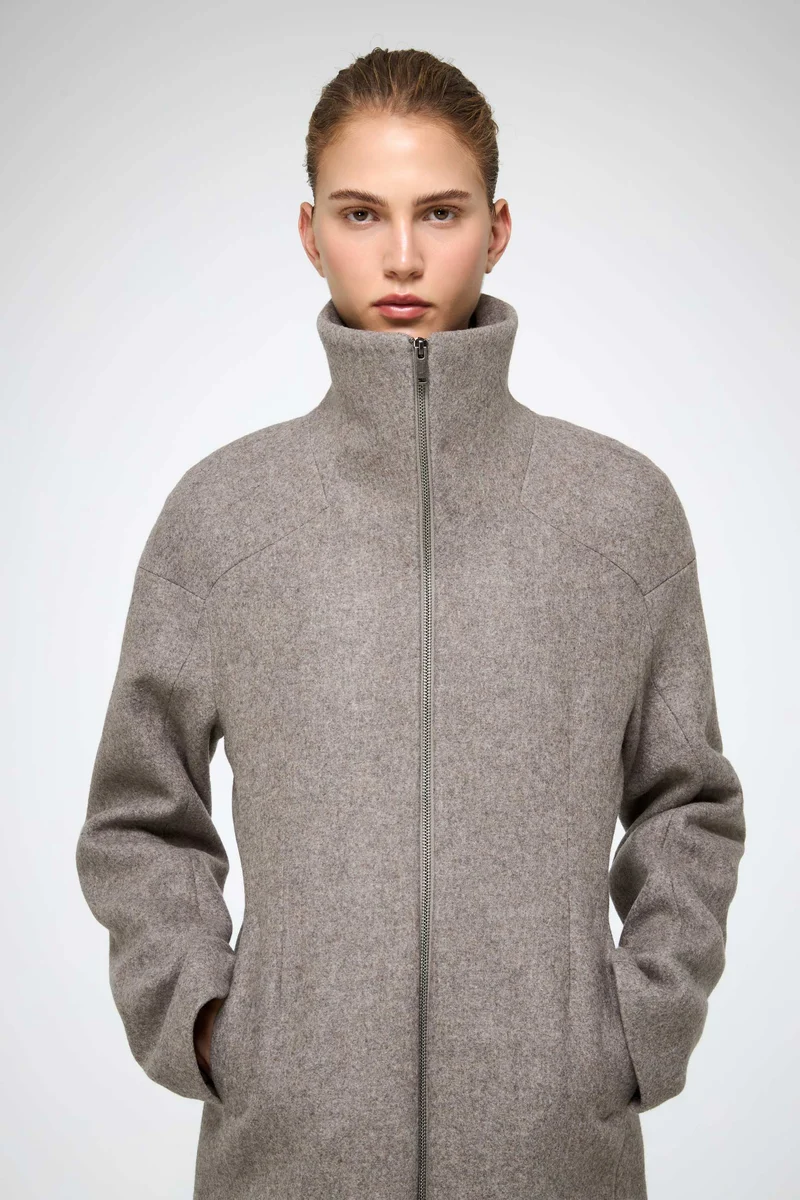 Zoelle – Grauer Wollmantel