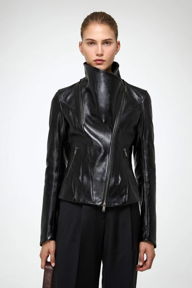 Edna – Schwarze Lederjacke