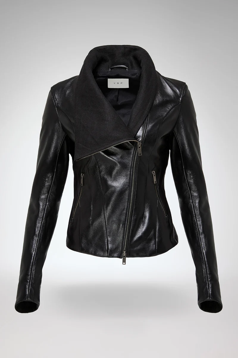 Edna – Schwarze Lederjacke