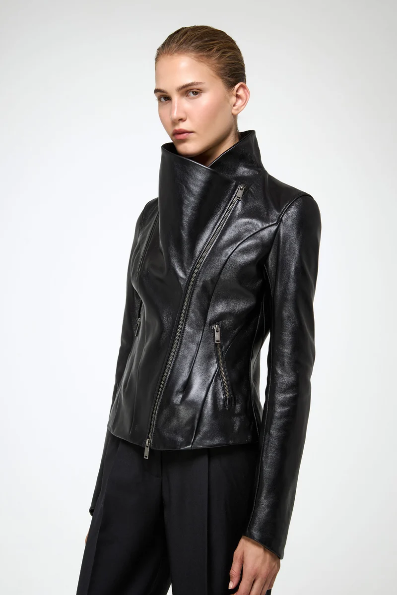 Edna – Schwarze Lederjacke