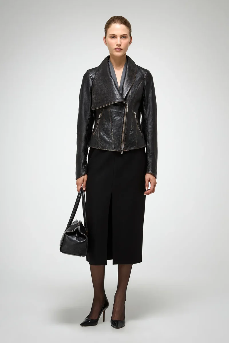 Edna – Schwarze Lederjacke