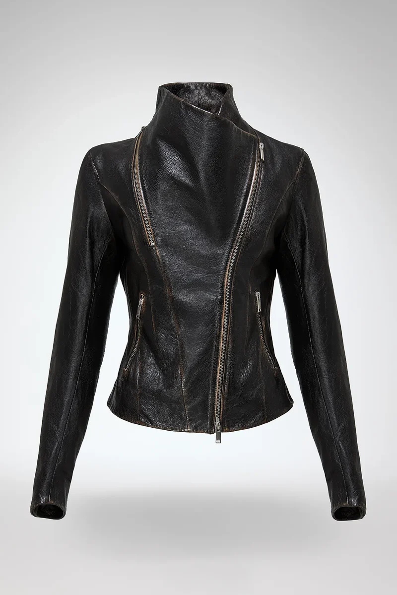 Edna – Schwarze Lederjacke