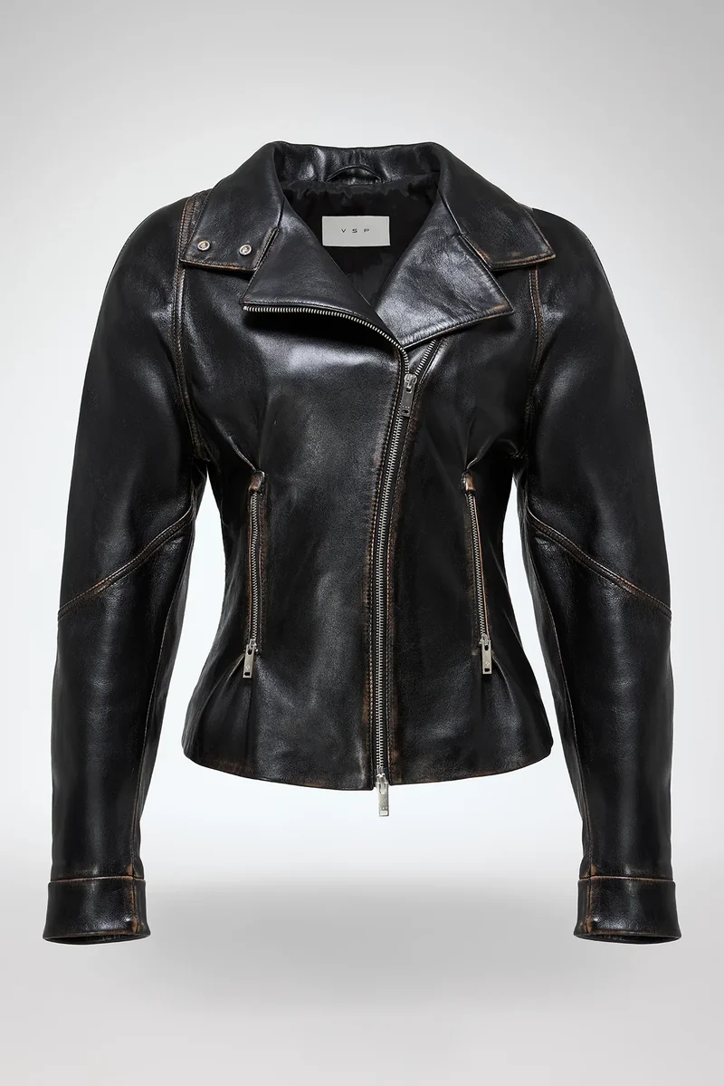 Julitte - Schwarze Lederjacke