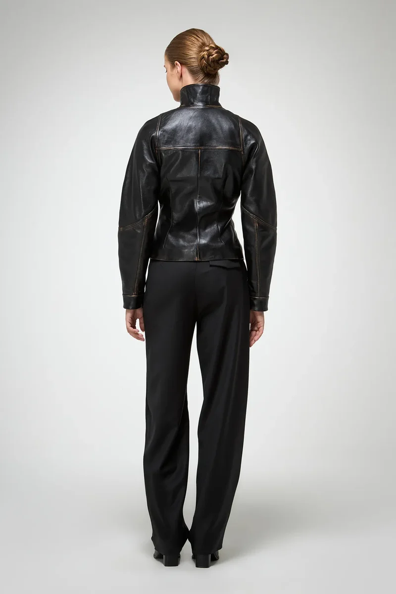 Julitte - Schwarze Lederjacke