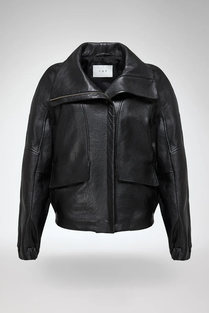 Titiana - Schwarze Lederjacke