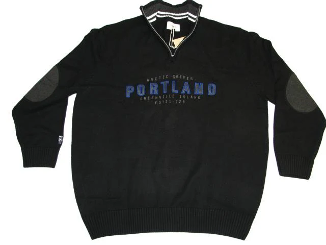 Allsize Strick-Troyer Übergröße mit Portland-Print