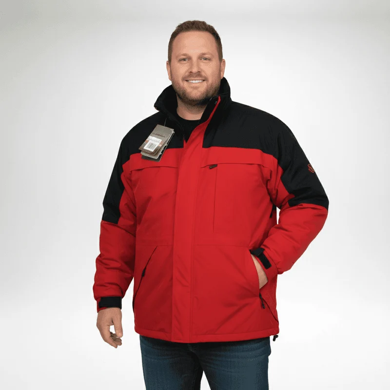 BigTiger 3in1 Funktionsjacke Herren Übergröße 4XL-10XL Rot Royal Anthrazit Schwarz Orange
