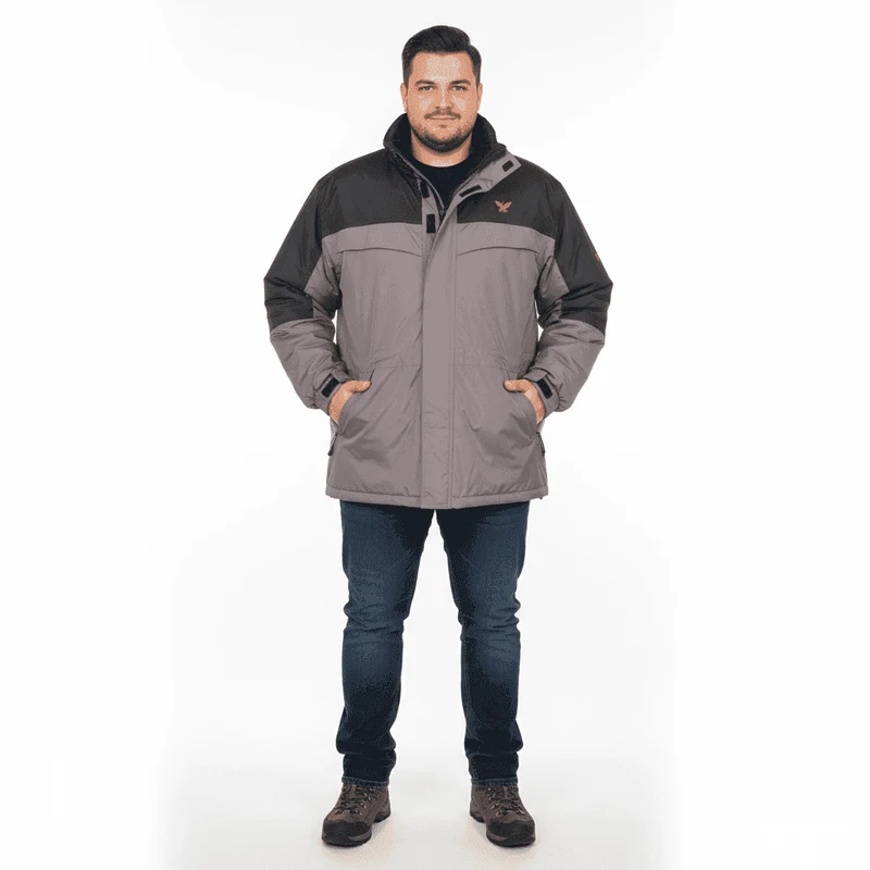 BigTiger 3in1 Funktionsjacke Herren Übergröße 4XL-10XL Rot Royal Anthrazit Schwarz Orange
