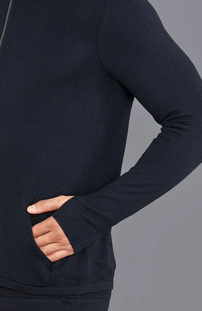 Schwerer Herren-Merino-Activewear-Kapuzenpullover