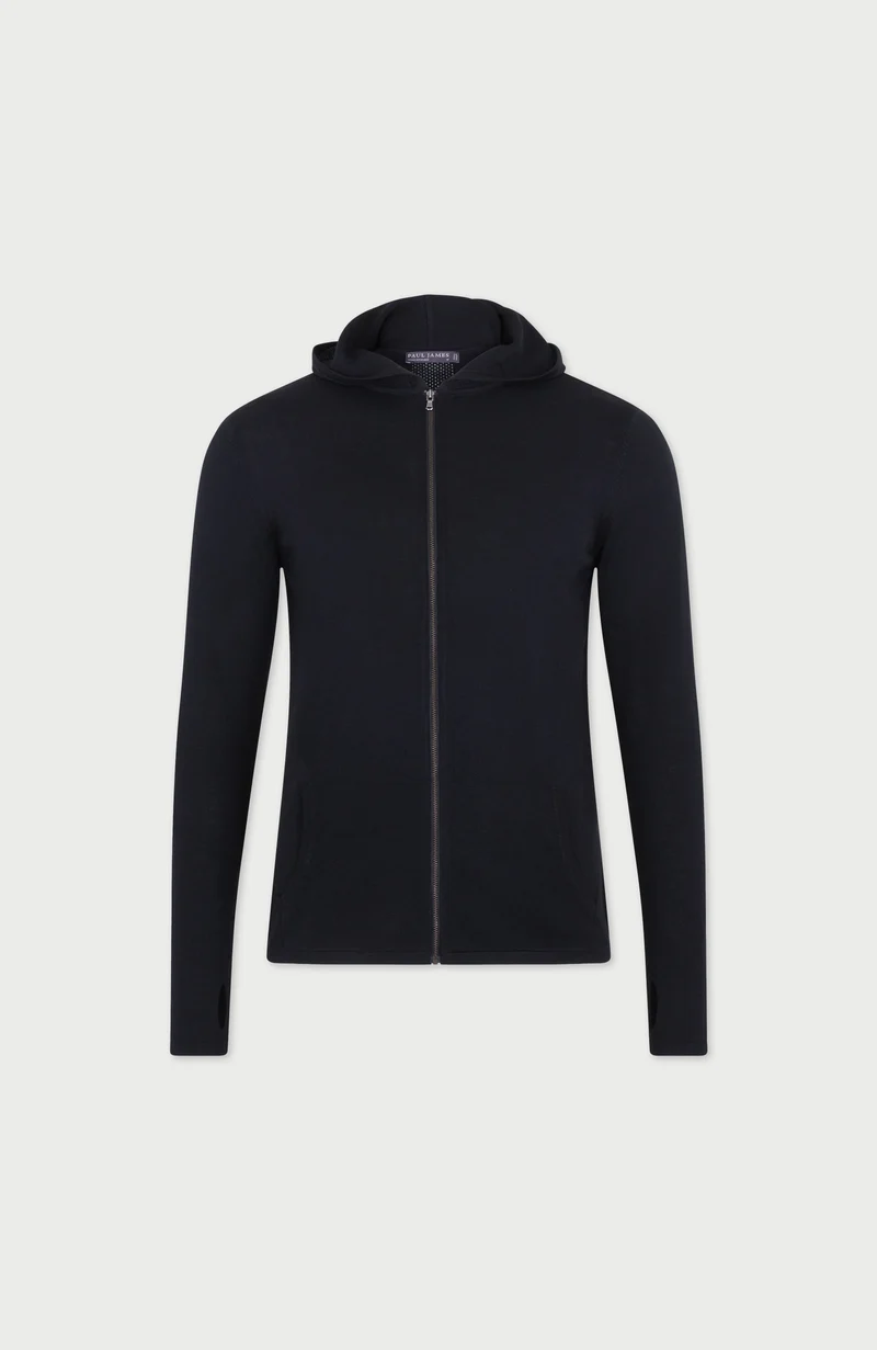 Schwerer Herren-Merino-Activewear-Kapuzenpullover