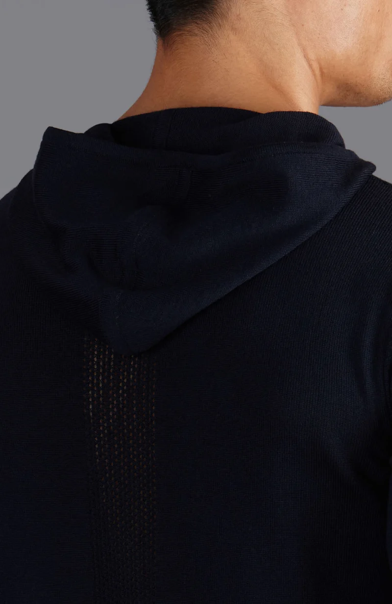 Schwerer Herren-Merino-Activewear-Kapuzenpullover