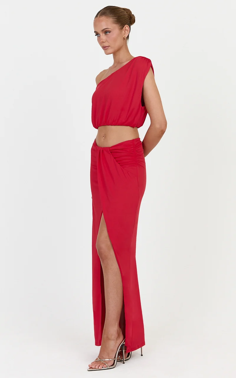Rafaela Top - Off The Shoulder Top in Red