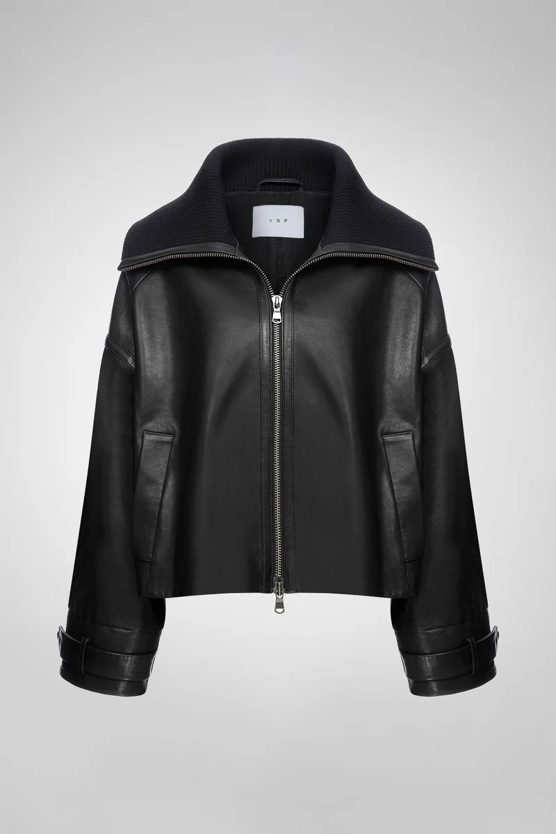 Olga - Schwarze Lederjacke