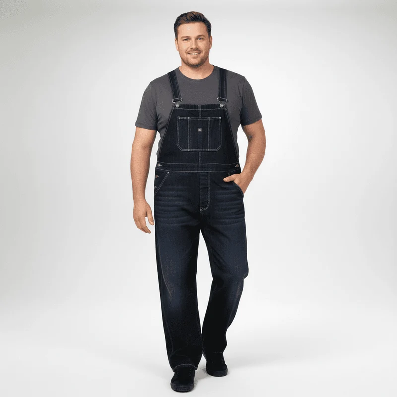 BigTiger Jeans-Latzhose in Übergröße für Herren