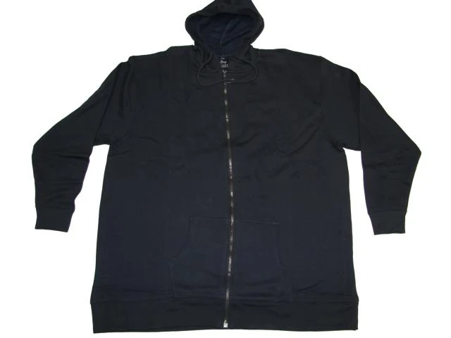 BigTiger Kapuzen-Sweat-Jacke Herren Übergröße 3XL-10XL, Schwarz / Navy