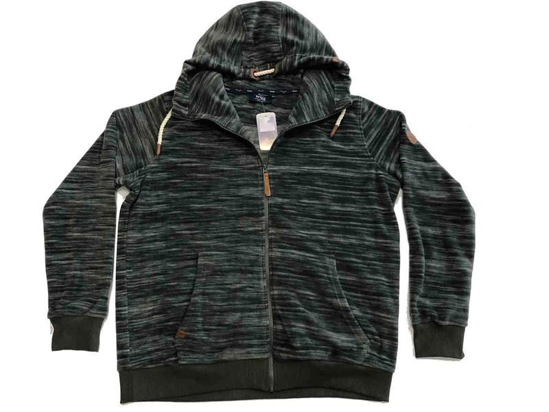 Brigg Kapuzen-Fleece-Jacke Herren Übergröße 4XL-10XL Olive Marine