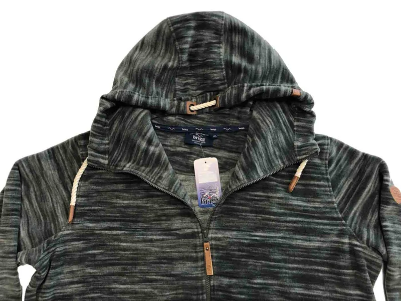 Brigg Kapuzen-Fleece-Jacke Herren Übergröße 4XL-10XL Olive Marine