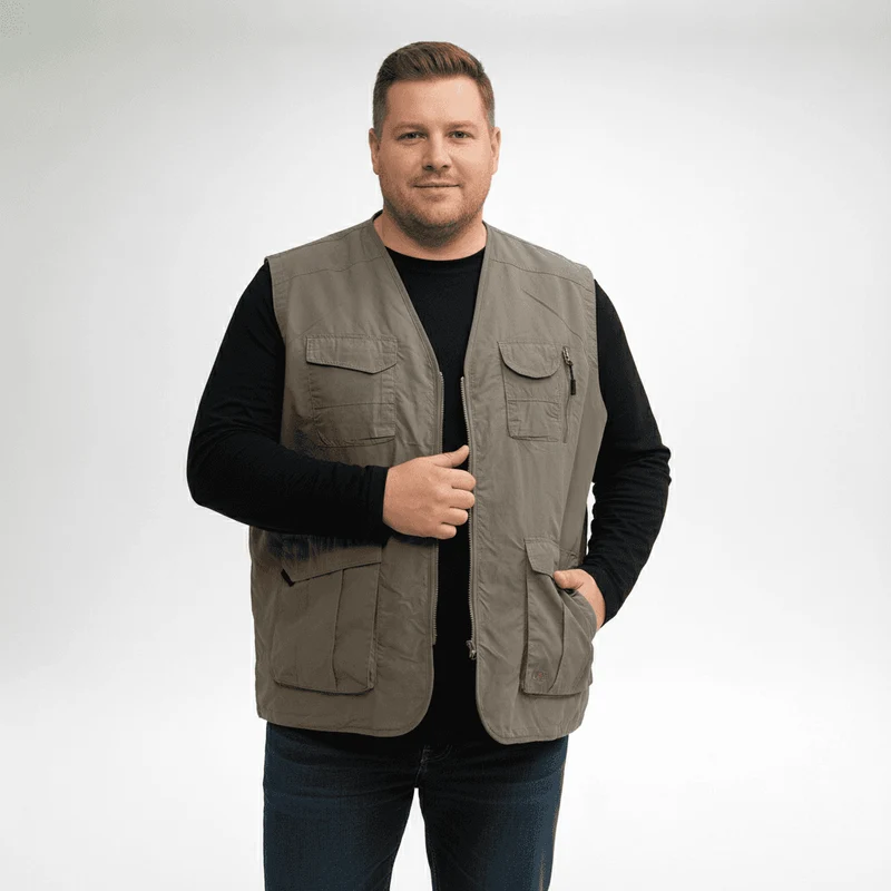 Brigg Weste Herren Übergröße 4XL-10XL Khaki Olive