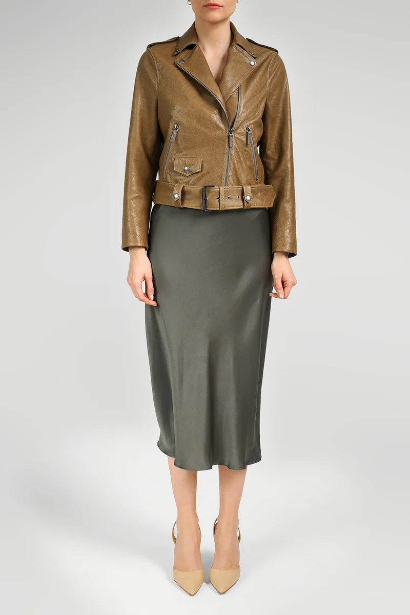 Camel Lederjacke