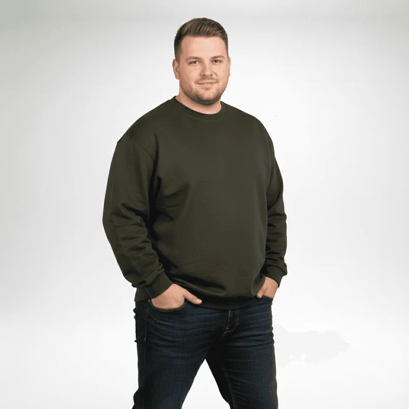Promodoro Sweatshirt mit Bund in Übergröße Herren