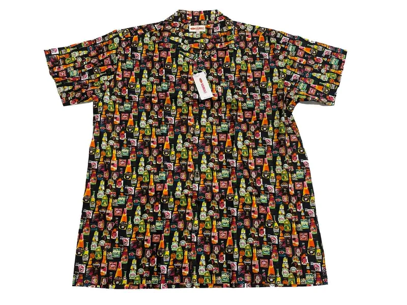 Kamro Hawaihemd Herren Übergröße 4XL-10XL - kurzarm, bedruckt Bierflasche
