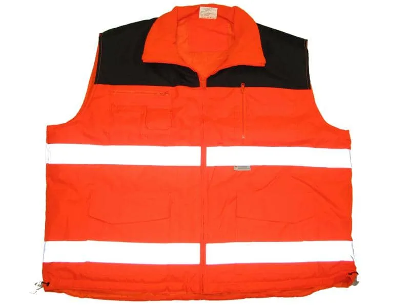 Terrax Warnschutz Arbeitsweste Herren Übergröße 3XL-6XL, Orange