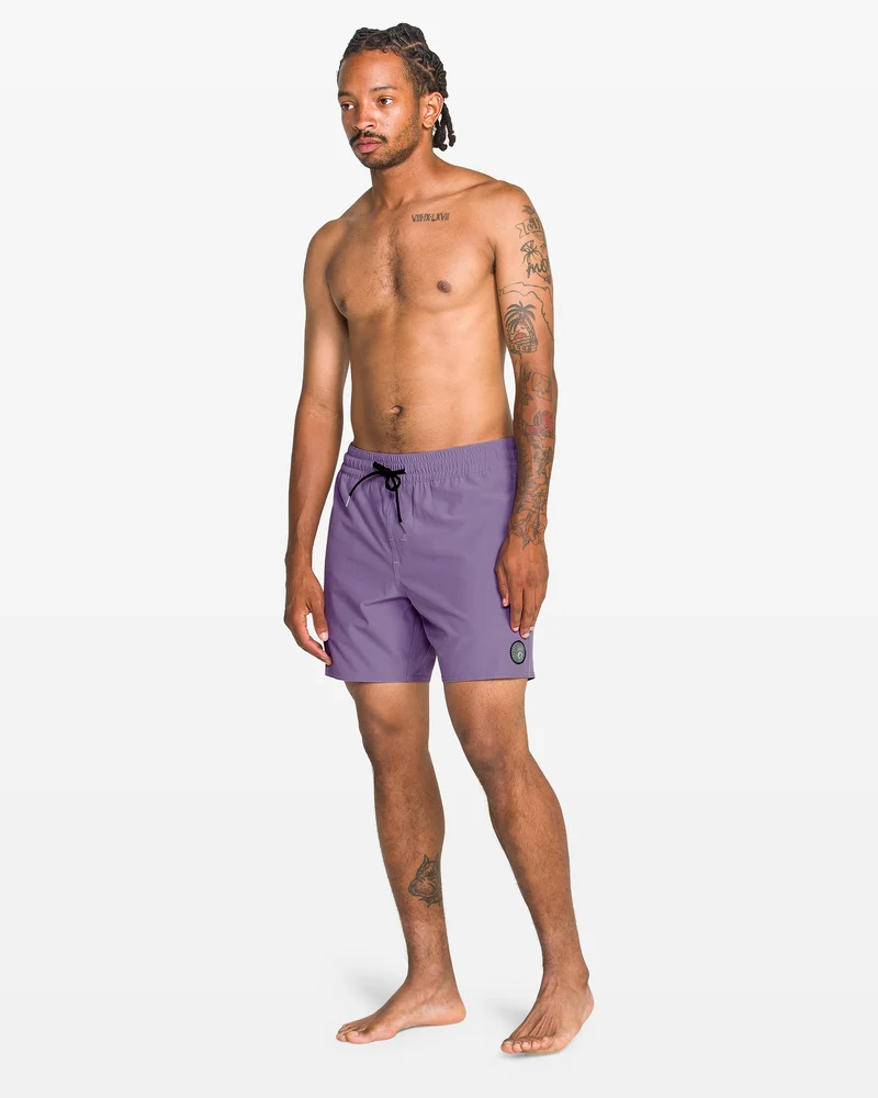 Lido Solid Trunk 16" Boardshorts - Violet