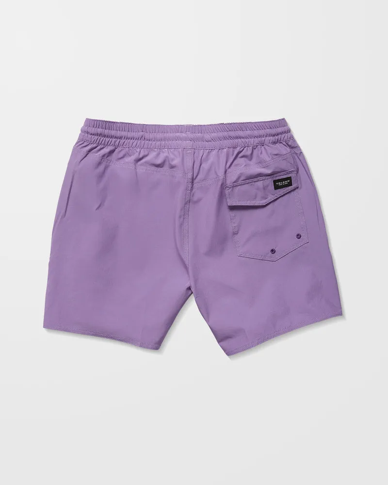 Lido Solid Trunk 16" Boardshorts - Violet