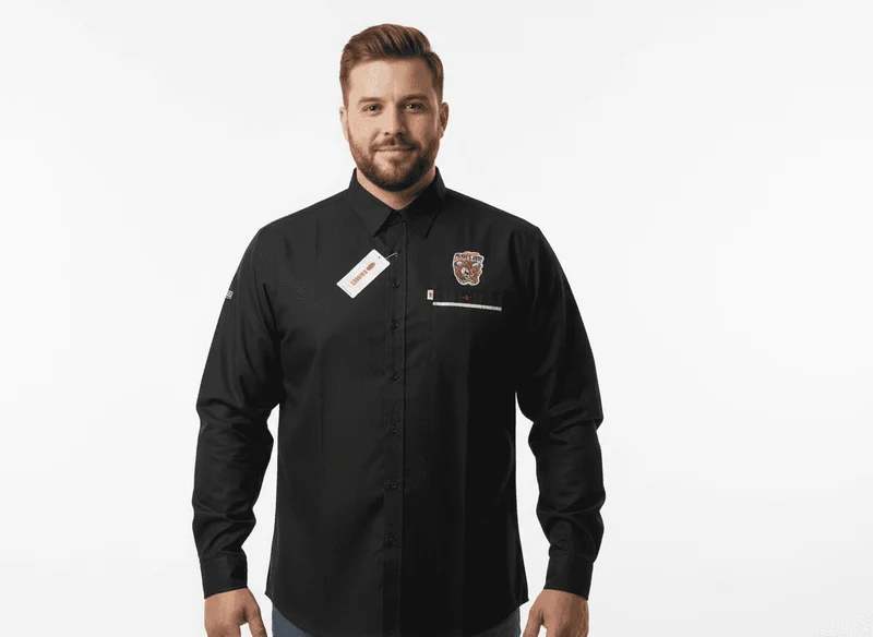 Kamro Hemd Herren Übergröße 4XL-10XL - langarm schwarz