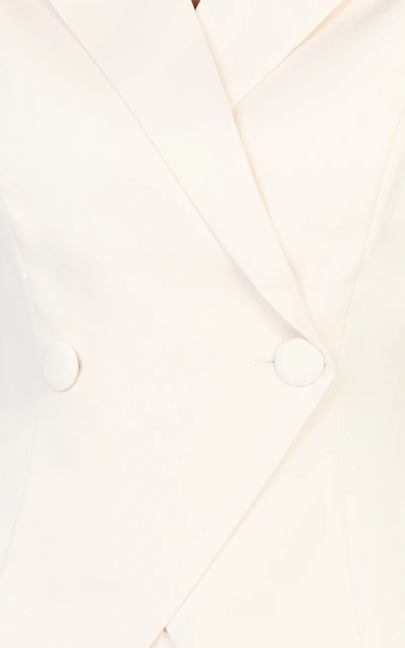 Poppy Top - Cap Sleeve Double Breasted Vest Top in Cream