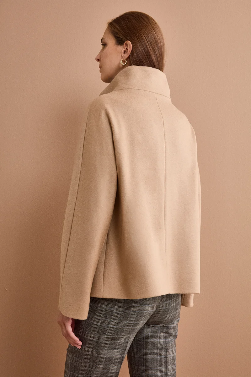 Cappotto Corto in Lana e Cashmere - CAMMELLO