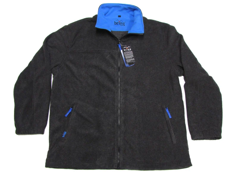 Brigg Fleece Jacke Herren Übergröße 3XL-10XL Navy Schwarz Anthrazit Grau Olive Bordeux