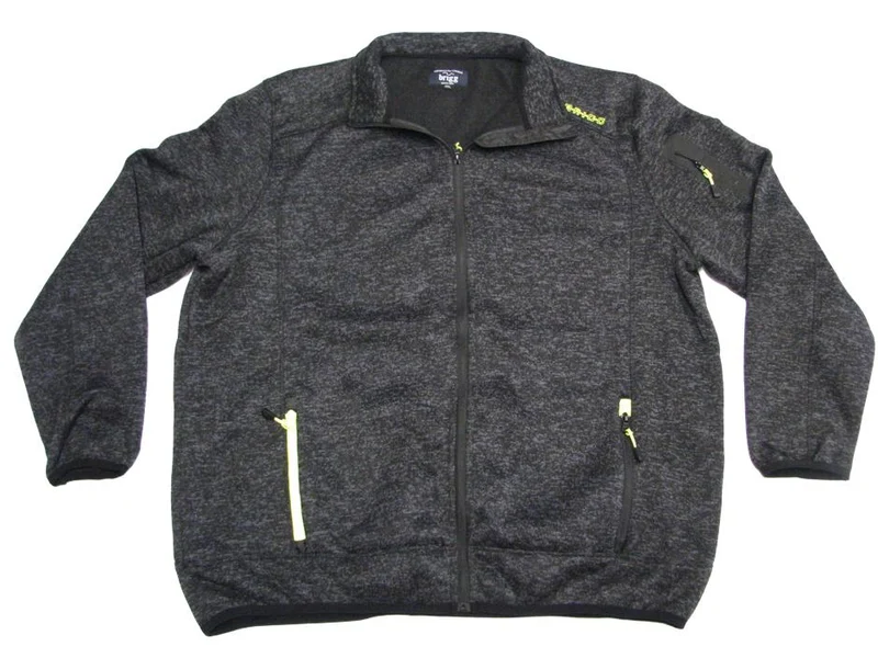 Brigg Fleece Jacke Herren Übergröße 3XL-10XL Anthrazit Marine Grau