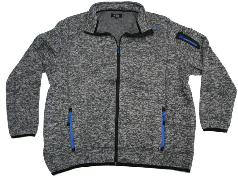 Brigg Fleece Jacke Herren Übergröße 3XL-10XL Anthrazit Marine Grau