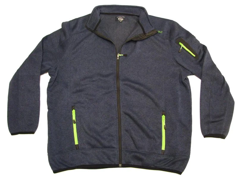 Brigg Fleece Jacke Herren Übergröße 3XL-10XL Anthrazit Marine Grau