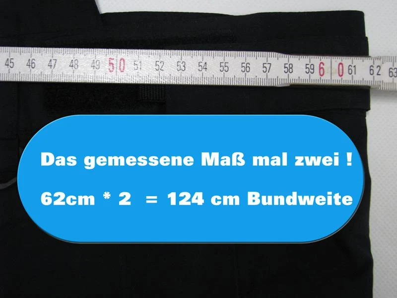 BigTiger Skihose Herren Übergröße 3XL-12XL Schwarz