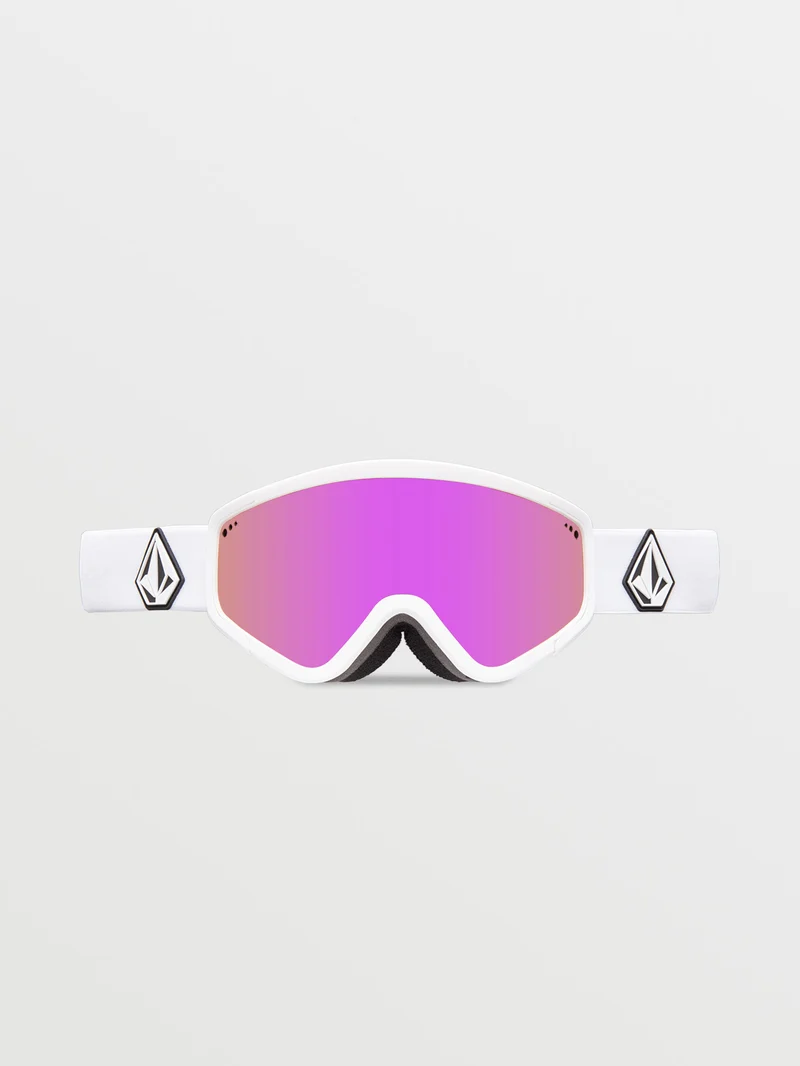 Attunga Matte White Goggle - Pink Chrome