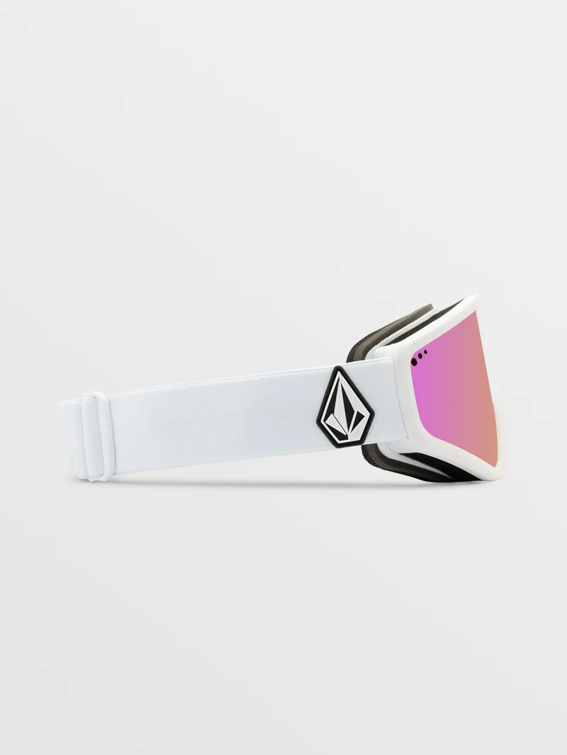 Attunga Matte White Goggle - Pink Chrome