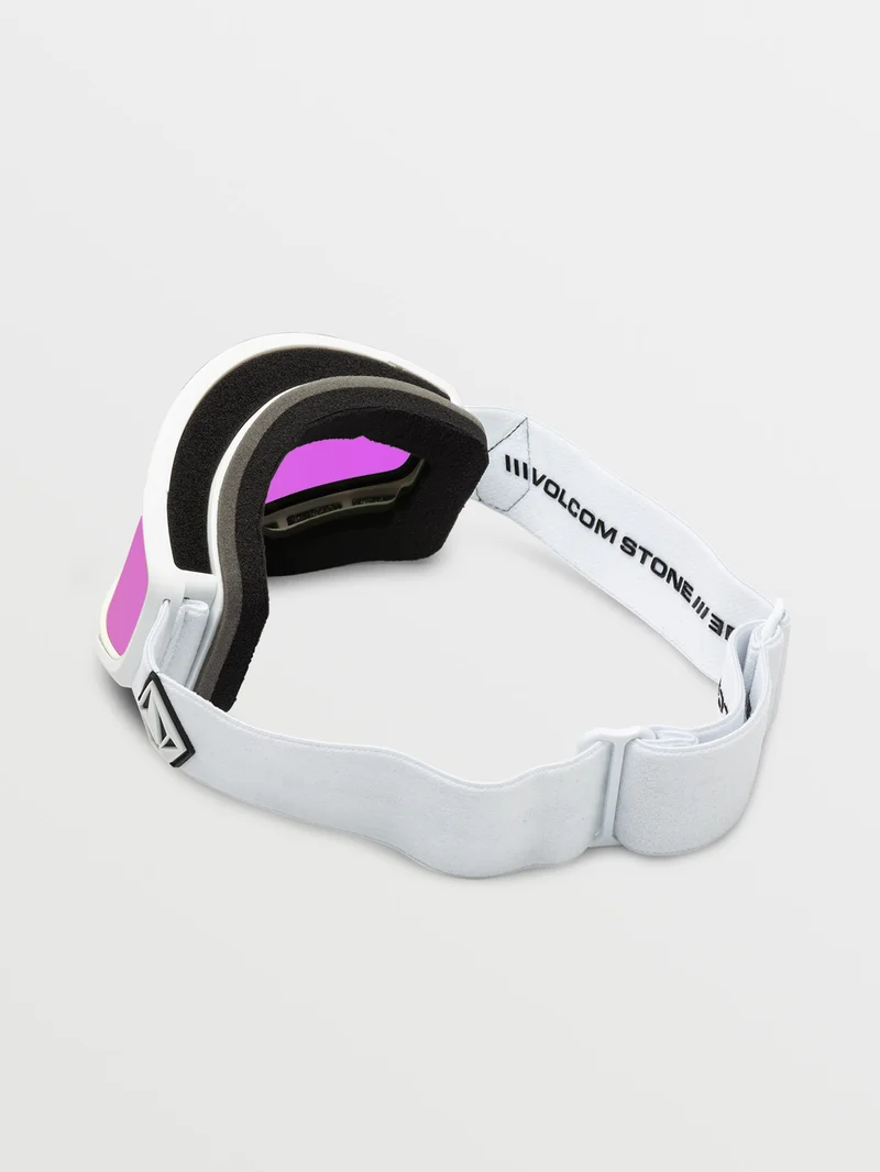 Attunga Matte White Goggle - Pink Chrome