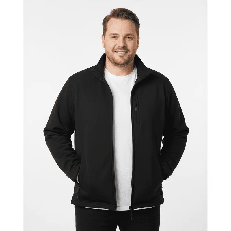 BigTiger Softshell-Jacke Herren Übergröße 3XL-8XL Schwarz Royal Blau