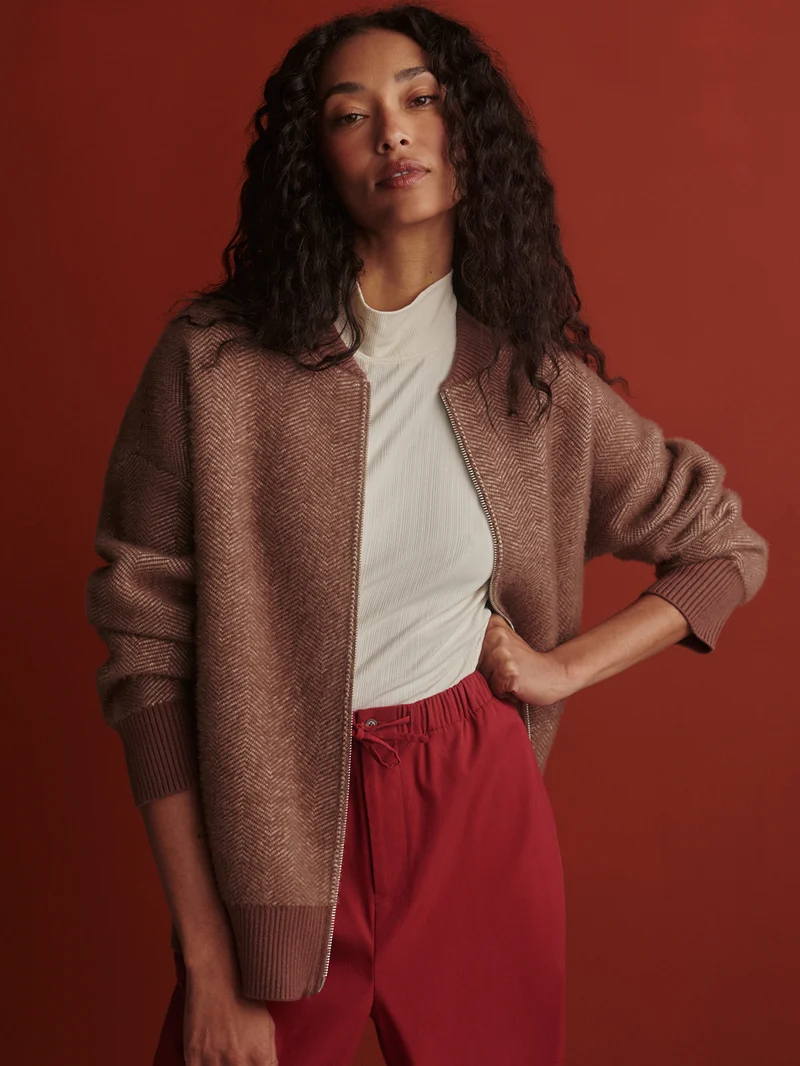 Zenia Zip Through Knit Jacket