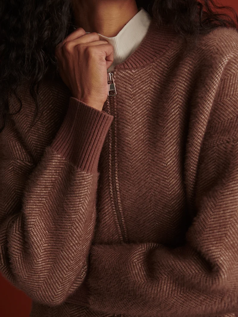 Zenia Zip Through Knit Jacket